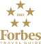 2023 Forbes Travel Guide Five Star Rating logo.