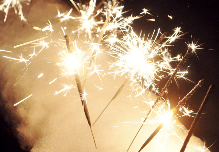 Sparklers burning