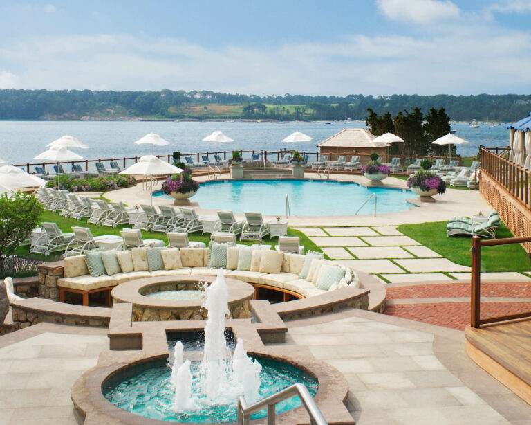 Wequassett pool area with ocean view.