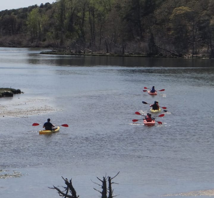 kayaking monomoy river in Cape Cod