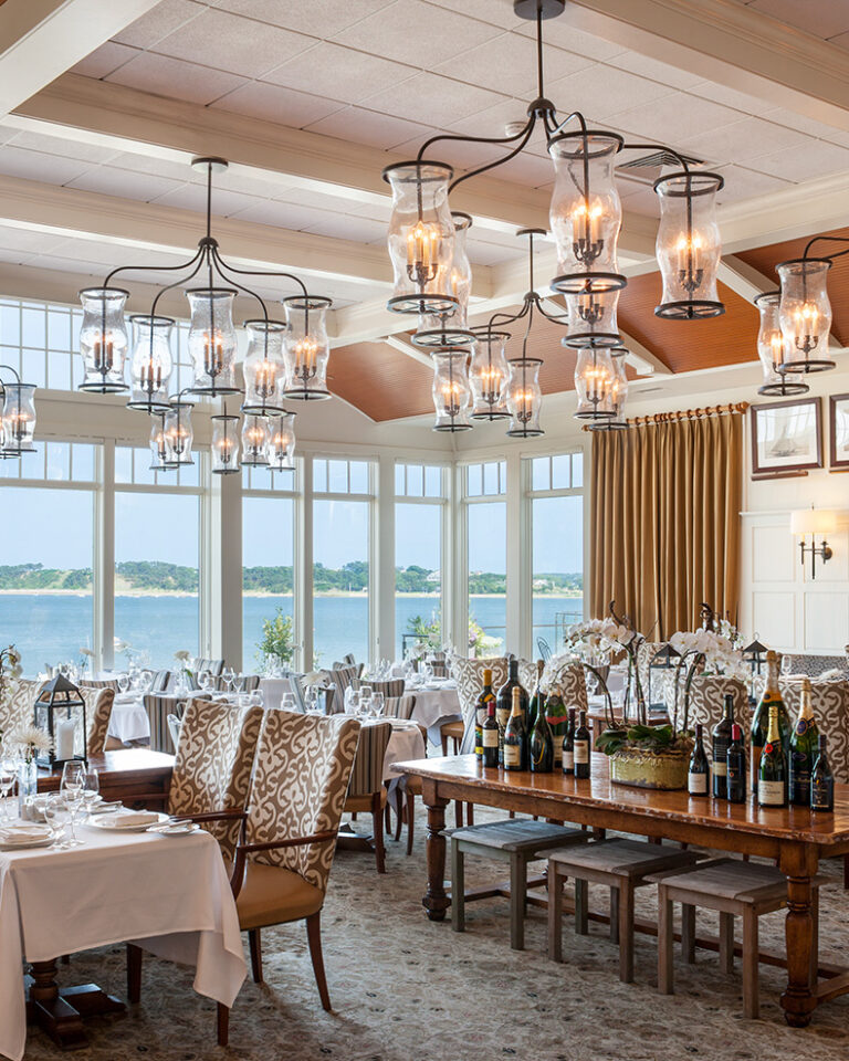 Restaurant with ocean view.