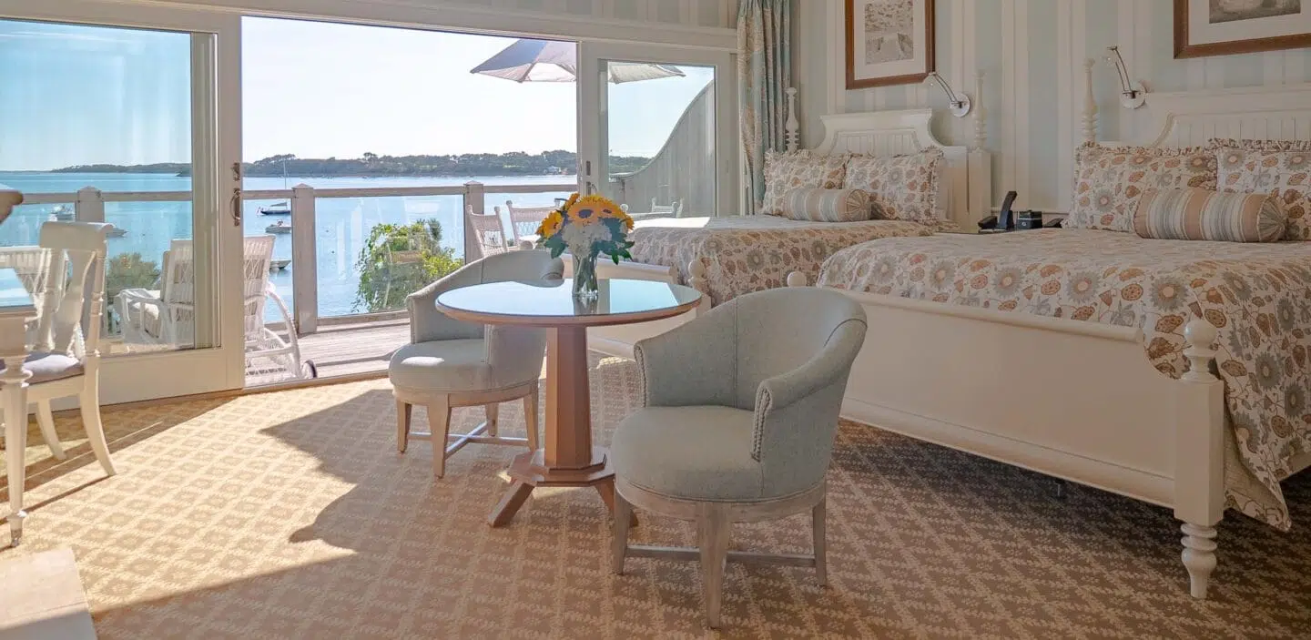 Hotel room with ocean view